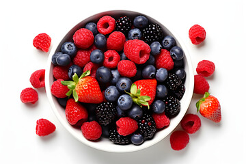 strawberries and blueberries