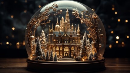 A beautiful Christmas globe.
