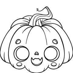 pumpkin happy outline