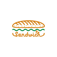 Modern Sandwich Logo, Sesame Sandwich