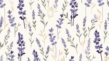 seamless background with lavender flower
