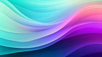 Naklejka premium Mint Lilac wave stripes. Colorful background. Generative Ai