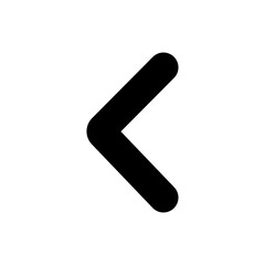 Left arrow icon vector, flat style left arrow icon isolated on white background.