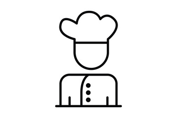 Cook icon. icon related to chef, baker. Line icon style design. Simple vector design editable