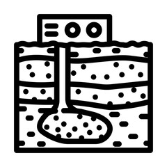 carbon sequestration future technology line icon vector. carbon sequestration future technology sign. isolated contour symbol black illustration