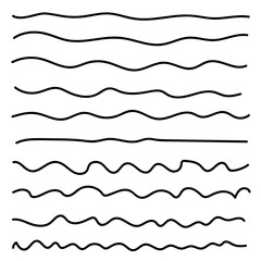 Hand drawn Set line borders, sketch strokes, Doodle style brushes