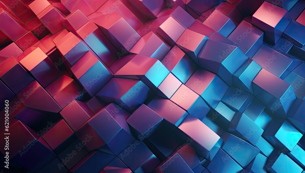 Poster 3d abstract geometric background generative ai