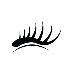 black eyelash icon design template vector