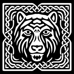 Vector celtic bear knot