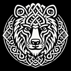 Vector celtic bear knot