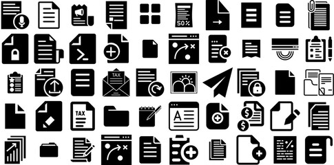 Big Collection Of Sheet Icons Set Flat Modern Glyphs Malamute, Sandbox, Set, Relic Graphic Vector Illustration