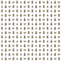 クワガタとカブトムシのイラスト　カラー　背景素材