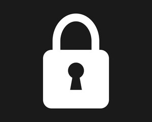 Lock icon, password security symbol vector illustration. Suitable for use on web apps, mobile apps and print media.