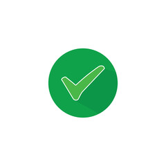 check mark green circle icon design template