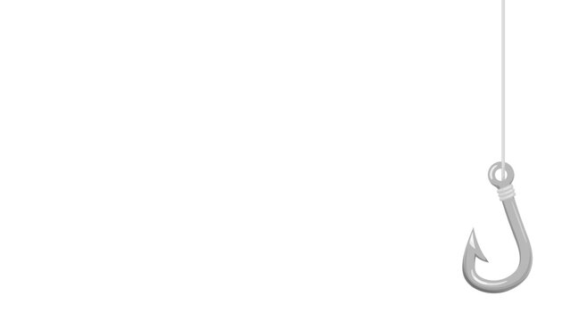 釣り針のフレーム_イラスト素材_16:9