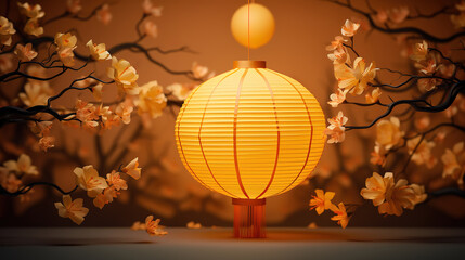 Fototapeta premium 3d rendering of latern still life. Generative Ai