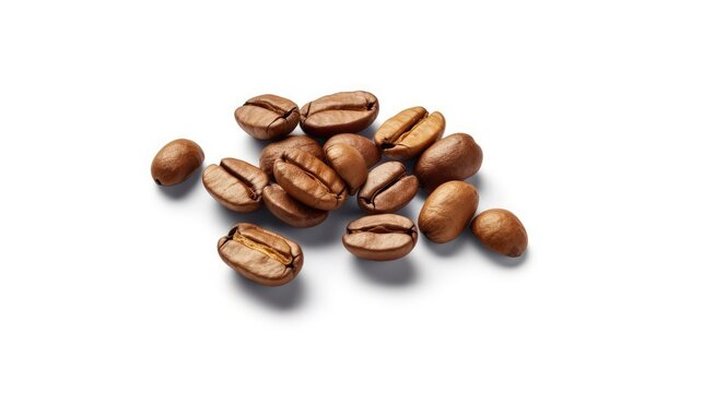 coffee beans isolated on a white background. made using generative AI tools
