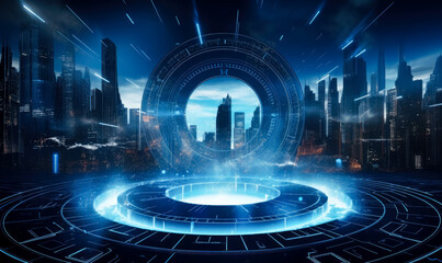 Futuristic technologic digital technology concept background, in the style of digital, technocore, digital decadence wallpaper. 