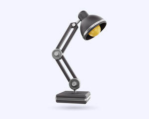 Desk lamp 3d icon table lamp rendering illustration