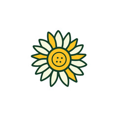 Sunflower Logo Icon Vector Bright and Radiant Designs for Nature-inspired Brands and Floral-themed Businesses 