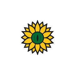 Sunflower Logo Icon Vector Bright and Radiant Designs for Nature-inspired Brands and Floral-themed Businesses 