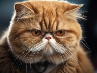 Close up photo of an Exotic Shorthair Cat (Generative AI)