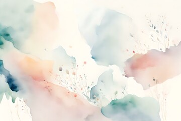 A Watercolor effect for a soft and dreamy Landscape Generative AI
