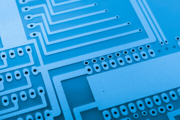 printed circuit. layout of tracks.