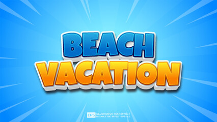 Vector text effect font with soft color background. 