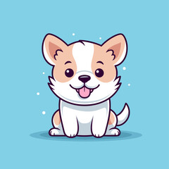 Cute dog vector illustration