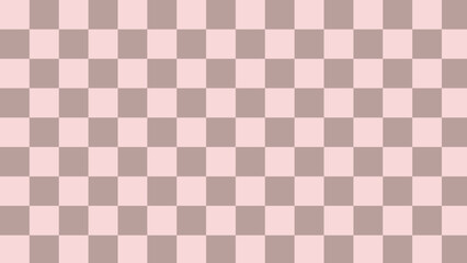 Aesthetics cute retro brown and pink checkerboard, gingham, plaid, checkered pattern background illustration