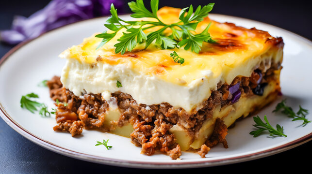 Moussaka ein Griechischer Auflauf, Generative AI