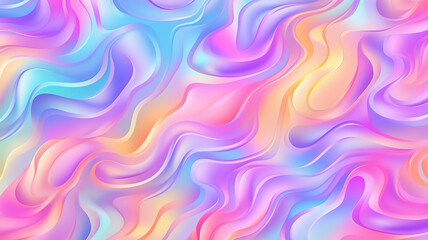 Obraz premium Seamless Y2K Futurism iridescent playful pastel holographic. Generative Ai