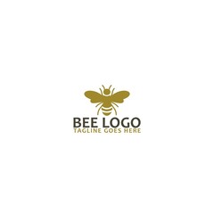 Honey Bee logo design template isolated on white background
