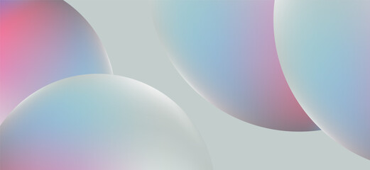 Multicolored abstract background design. Fluid gradient circle shapes composition. Futuristic design landing page, cover, banner, ads, social media, presentation concept.