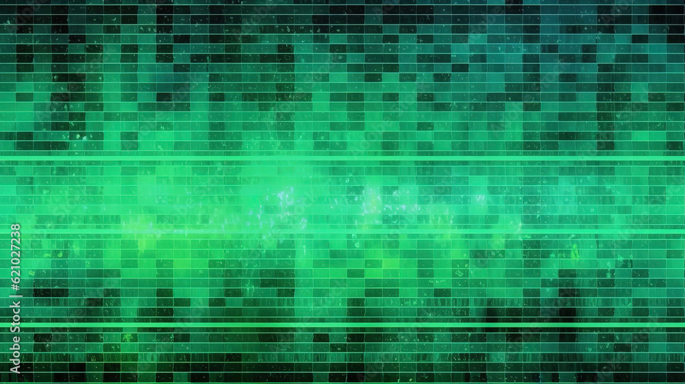 Aufkleber glitched and distorted tv screen with static pixel noise. generative ai