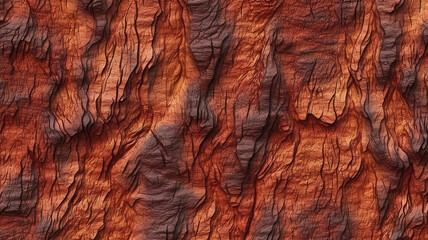 Naklejka premium Seamless tree bark background texture closeup. Generative Ai