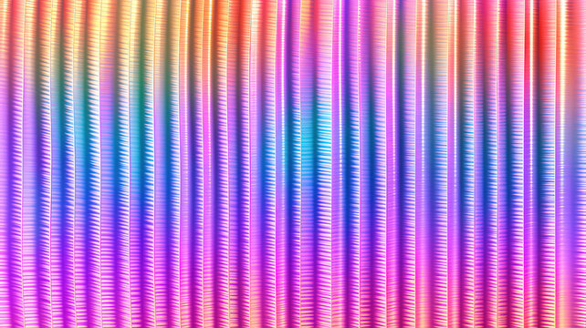 Trendy Iridescent Rainbow Corrugated Ribbed Glass Background Texture . Generative Ai