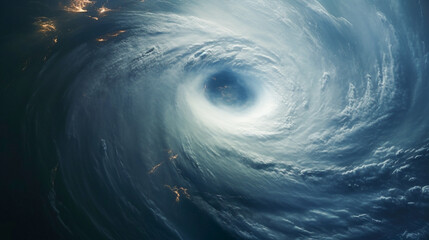 宇宙から見た猛烈な台風