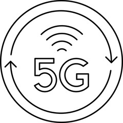 5g network vector symbol icon
