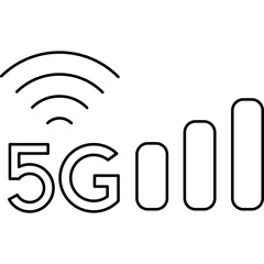 5g network vector symbol icon
