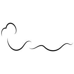 Outline  breath of wind.