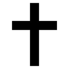 Christian cross symbol. Religion vector illustration on white background