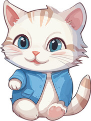 Vector Illustration Cute Cat