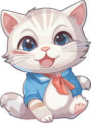 Vector Illustration Cute Cat