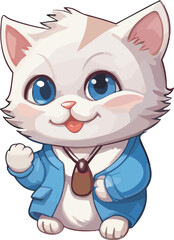 Vector Illustration Cute Cat