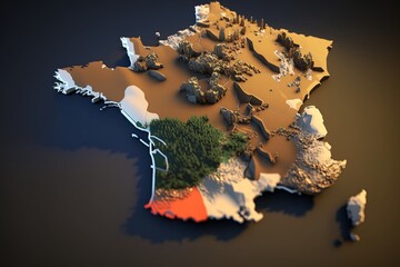 Map of France, Generative AI