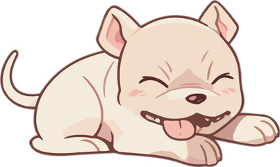 Fototapeta premium Vector Illustration Cartoon Pitbull