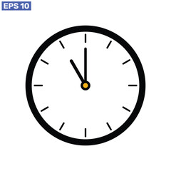 Clock time icon symbol isolated on white background design.