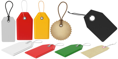 Set of price tags